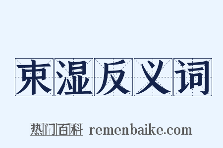 束湿反义词是什么意思的图片